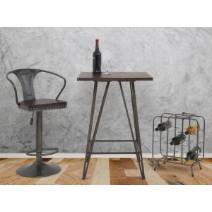 Mauro Ferretti Casier à bouteilles Carré 9 places 40x23x47,5 cm gris foncé