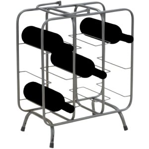 Mauro Ferretti Casier à bouteilles Carré 9 places 40x23x47,5 cm gris foncé
