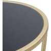 Mauro Ferretti Table de téléphone simple Ø 35x75 cm noir or