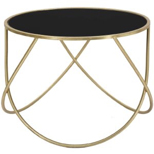 Mauro Ferretti table dappoint Ring Ø 60x45 cm noir or