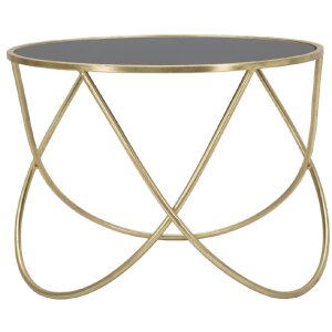 Mauro Ferretti table dappoint Ring Ø 60x45 cm noir or
