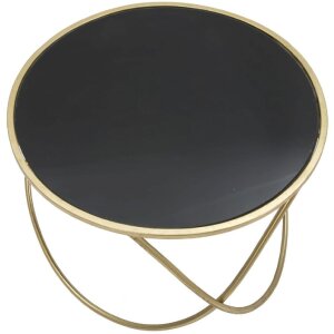 Mauro Ferretti table dappoint Ring Ø 60x45 cm noir or