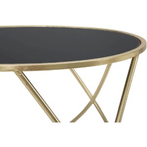 Mauro Ferretti table dappoint Ring Ø 60x45 cm noir or