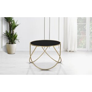 Mauro Ferretti table dappoint Ring Ø 60x45 cm noir or