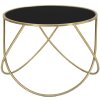 Mauro Ferretti table dappoint Ring Ø 60x45 cm noir or
