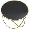 Mauro Ferretti table dappoint Ring Ø 60x45 cm noir or
