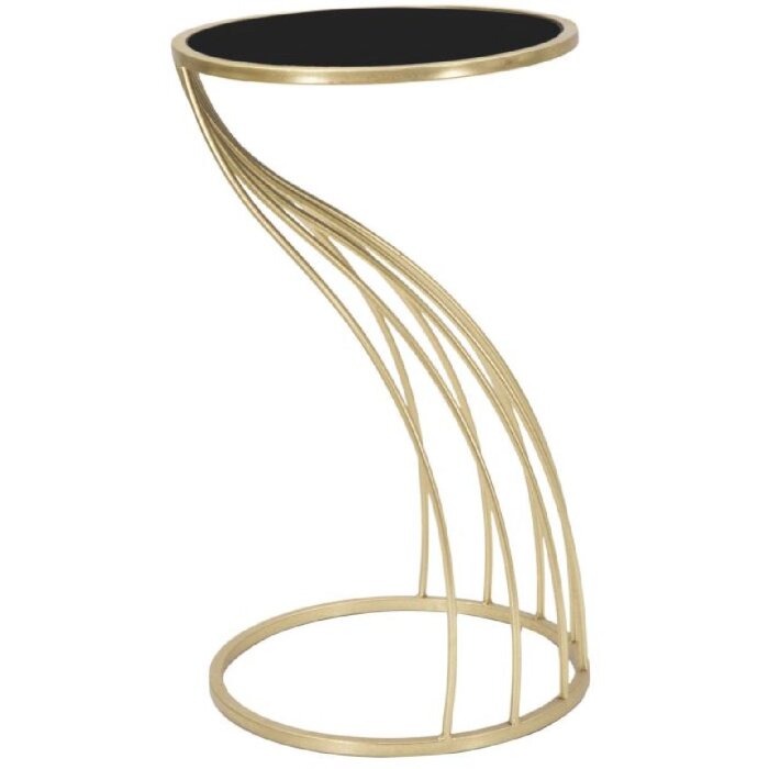 Mauro Ferretti table dappoint Flush Ø 35x60 cm noir or