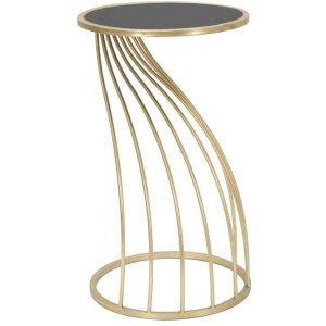 Mauro Ferretti table dappoint Flush Ø 35x60 cm noir or