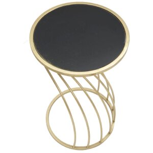 Mauro Ferretti table dappoint Flush Ø 35x60 cm noir or