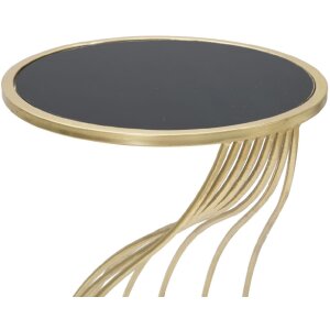 Mauro Ferretti table dappoint Flush Ø 35x60 cm noir or
