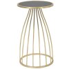 Mauro Ferretti table dappoint Flush Ø 35x60 cm noir or
