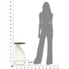 Mauro Ferretti table dappoint Flush Ø 35x60 cm noir or