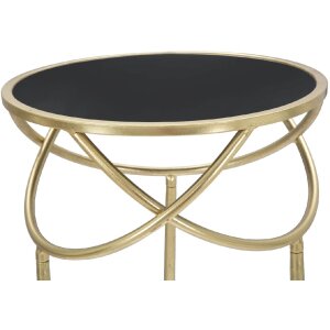Mauro Ferretti table dappoint Ring Ø 40x80 cm noir or