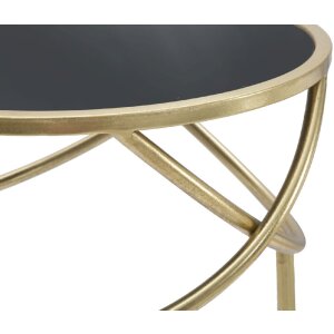 Mauro Ferretti table dappoint Ring Ø 40x80 cm noir or