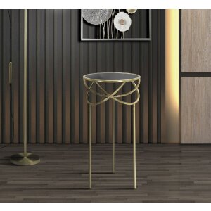 Mauro Ferretti table dappoint Ring Ø 40x80 cm noir or