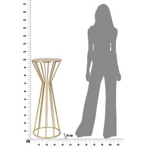 Mauro Ferretti table dappoint Stick Glam Ø 38x100 cm or