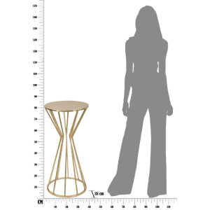 Mauro Ferretti table dappoint Stick Glam Ø 38x80 cm or