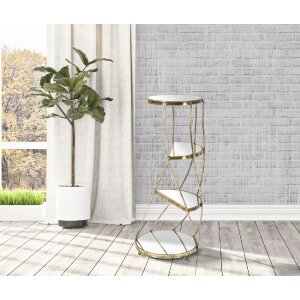 Mauro Ferretti table de téléphone Twisty Ø 38x86 cm or