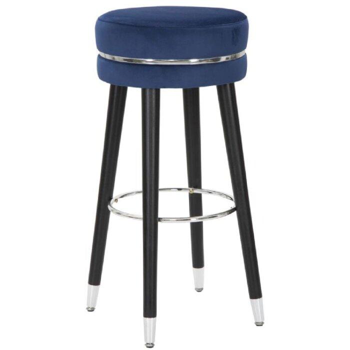 Mauro Ferretti tabouret de bar Paris Ø 35x74 cm bleu noir