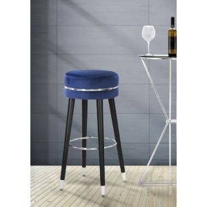 Mauro Ferretti tabouret de bar Paris Ø 35x74 cm bleu noir