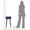 Mauro Ferretti tabouret de bar Paris Ø 35x74 cm bleu noir