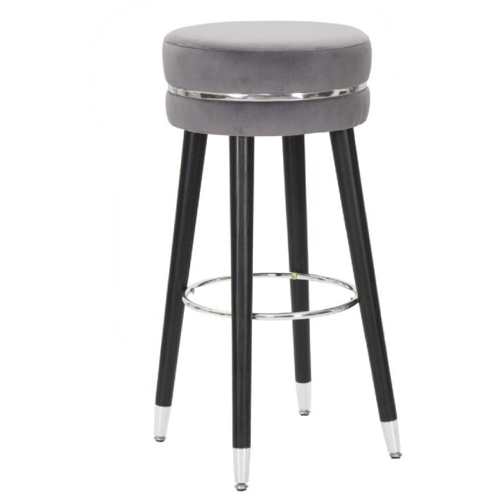 Mauro Ferretti tabouret de bar Paris Ø 35x74 cm gris noir