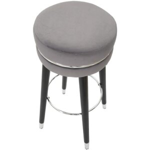 Mauro Ferretti tabouret de bar Paris Ø 35x74 cm gris noir