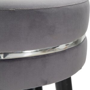 Mauro Ferretti tabouret de bar Paris Ø 35x74 cm gris noir