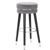Mauro Ferretti tabouret de bar Paris Ø 35x74 cm gris noir
