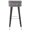 Mauro Ferretti tabouret de bar Paris Ø 35x74 cm gris noir