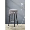 Mauro Ferretti tabouret de bar Paris Ø 35x74 cm gris noir
