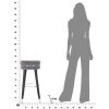 Mauro Ferretti tabouret de bar Paris Ø 35x74 cm gris noir