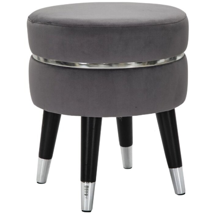 Mauro Ferretti tabouret Paris Ø 35x40,5 cm gris argenté