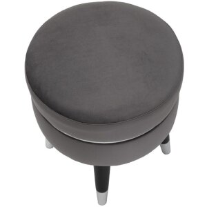 Mauro Ferretti tabouret Paris Ø 35x40,5 cm gris argenté