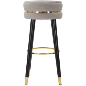 Mauro Ferretti tabouret de bar Paris Ø 35x74 cm gris noir or