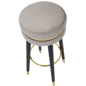Mauro Ferretti tabouret de bar Paris Ø 35x74 cm gris noir or