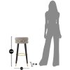 Mauro Ferretti tabouret de bar Paris Ø 35x74 cm gris noir or