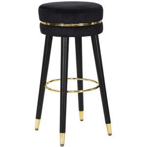 Mauro Ferretti tabouret de bar Paris Ø 35x74 cm noir or