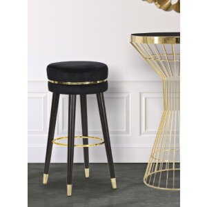 Mauro Ferretti tabouret de bar Paris Ø 35x74 cm noir or