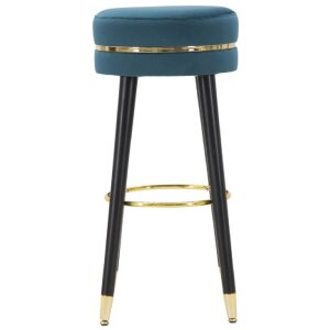 Mauro Ferretti tabouret de bar Paris Ø 35x74 cm pétrole or noir