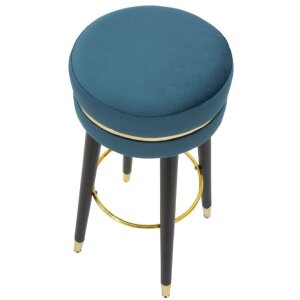 Mauro Ferretti tabouret de bar Paris Ø 35x74 cm pétrole or noir