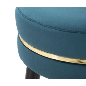 Mauro Ferretti tabouret de bar Paris Ø 35x74 cm pétrole or noir