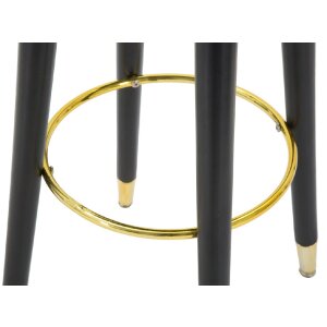 Mauro Ferretti tabouret de bar Paris Ø 35x74 cm pétrole or noir