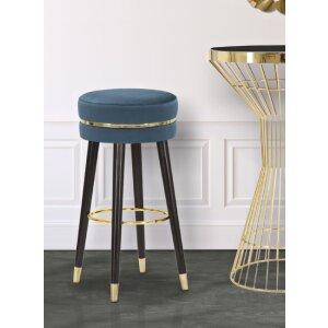Mauro Ferretti tabouret de bar Paris Ø 35x74 cm pétrole or noir