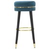 Mauro Ferretti tabouret de bar Paris Ø 35x74 cm pétrole or noir