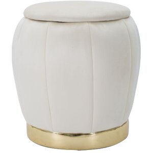 Mauro Ferretti tabouret Paris Ø 43x43 cm crème or