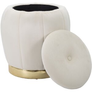 Mauro Ferretti tabouret Paris Ø 43x43 cm crème or