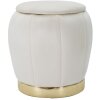 Mauro Ferretti tabouret Paris Ø 43x43 cm crème or