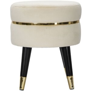 Mauro Ferretti tabouret Paris Ø 35x40,5 cm crème noir