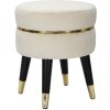 Mauro Ferretti tabouret Paris Ø 35x40,5 cm crème noir
